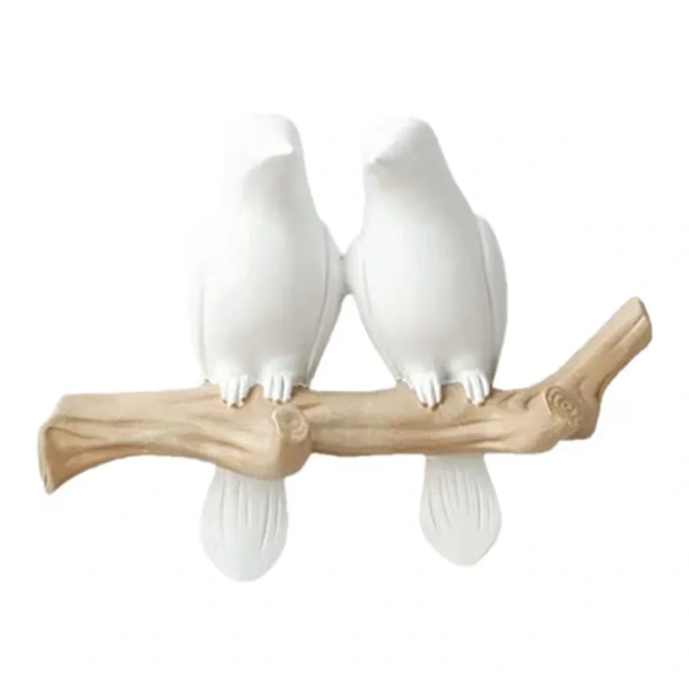 Charming White Bird Wall Coat Hooks